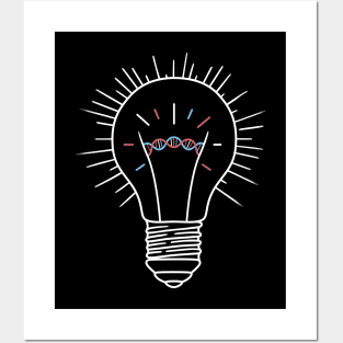 Light Bulb DNA Filament by Tobe Fonseca Posters and Art